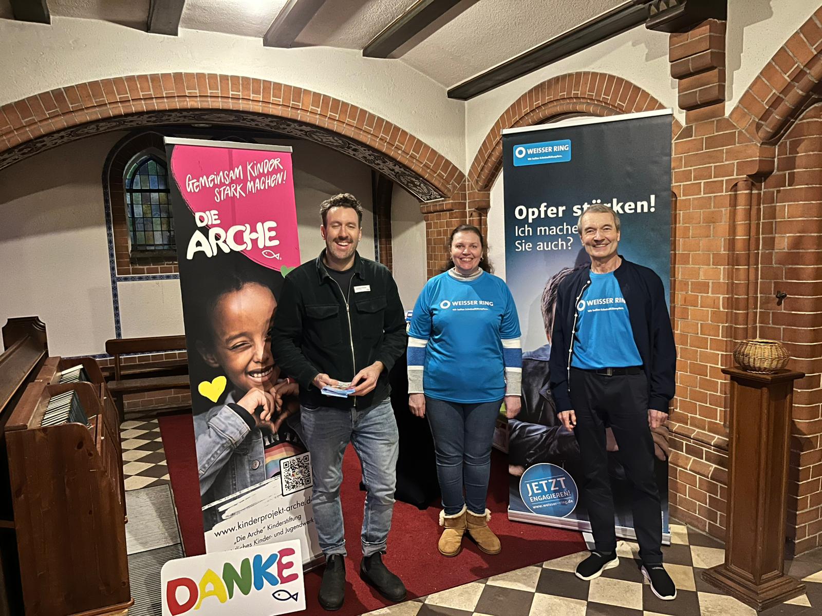 Bild von unserem Stand beim Weihnachtskonzert