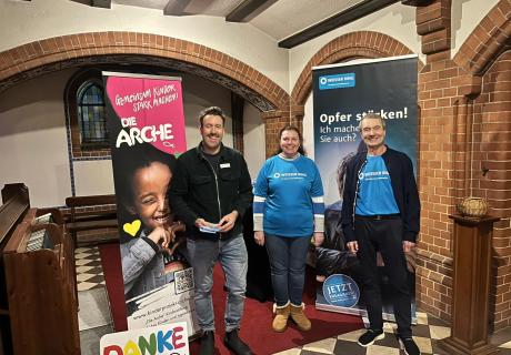 Bild von unserem Stand beim Weihnachtskonzert